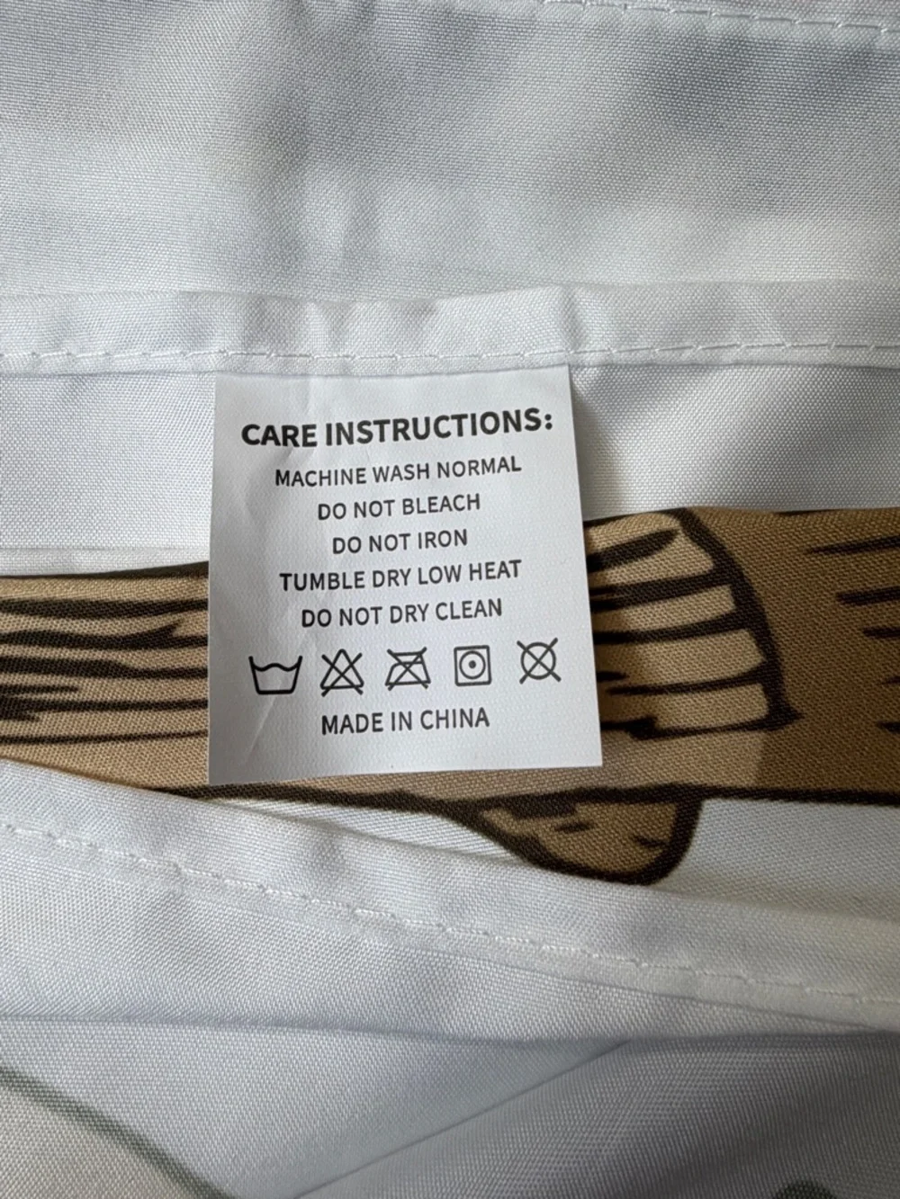 Cow Print Cotton Bedding Sheet - White and Brown